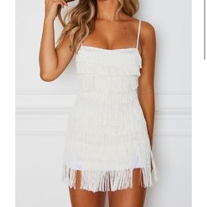 White Fringe Dress , WHITE FOX BOUTIQUE